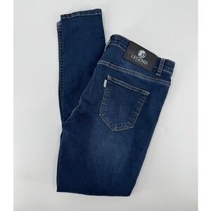 Legend London Men Blue Distressed Slim Fit Jeans W32 L28 Model 100